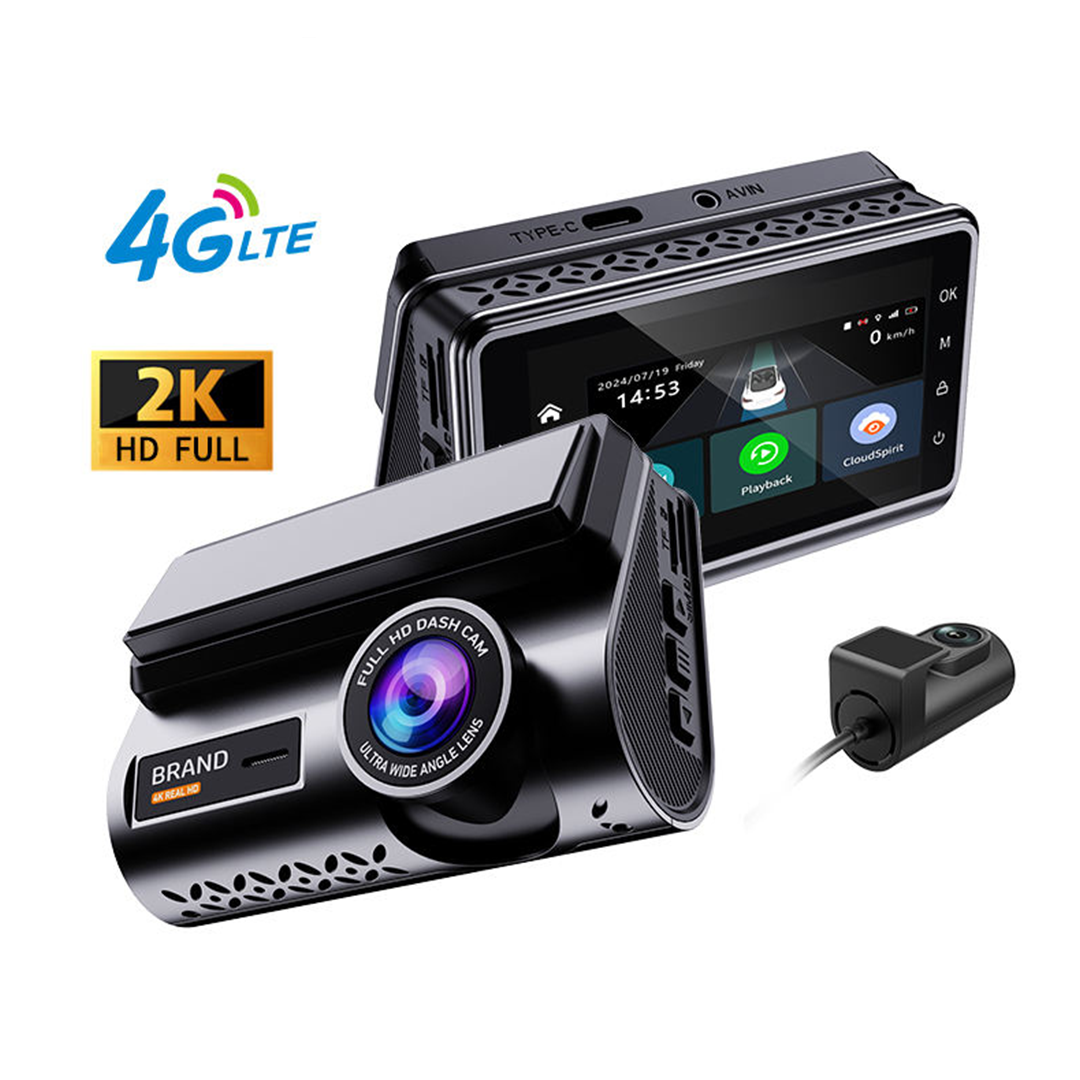 4G 2K Dash Cam with Dual Camera, GPS & WiFi – 2K Front + 720P Rear | Live Tracking | Parking Monitor | App Control-A3 Mini