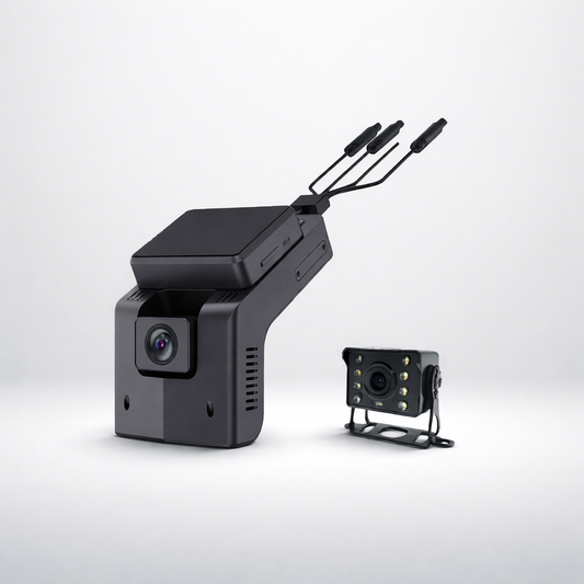 AI 4G Dashcam GPS Tracker – 3 Camera Support | ADAS & DMS | Real-Time Tracking & Safety Alerts-T98 2+1